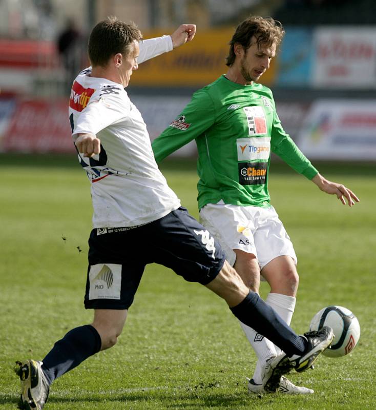 Utkání 23. kola Gambrinus ligy mezi Baumitem Jablonec a 1. FC Slovácko v neděli 1. dubna v Jablonci.