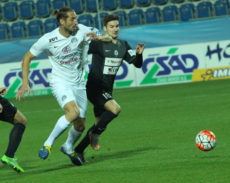 1. FC Slovácko - FK Jablonec. Zleva Libor Došek a Michal Trávník.