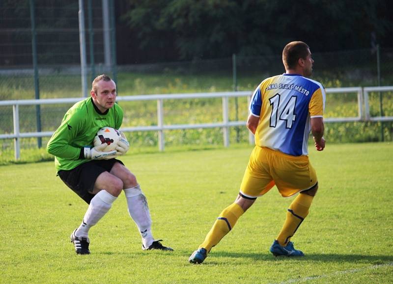 Staroměstský David Hynčica vyrovnal duel proti Vlčnovu na 1:1 a jeho tým následně zvítězil v penaltovém rozstřelu.