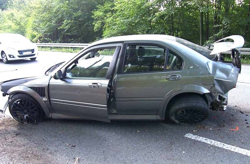 V pátek 8. září odpoledne havaroval v Chřibech dvacetiletý řidič vozidla značky MG.