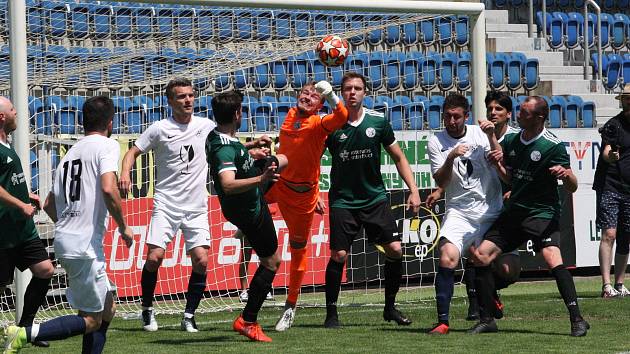 Tým FC Vinaři České republiky (bílé dresy) se dostal na domácím mistrovství Evropy ve fotbale až do finále, když Německo porazil na penalty.