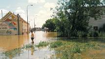 Povodně ve Starém Městě v roce 1997.