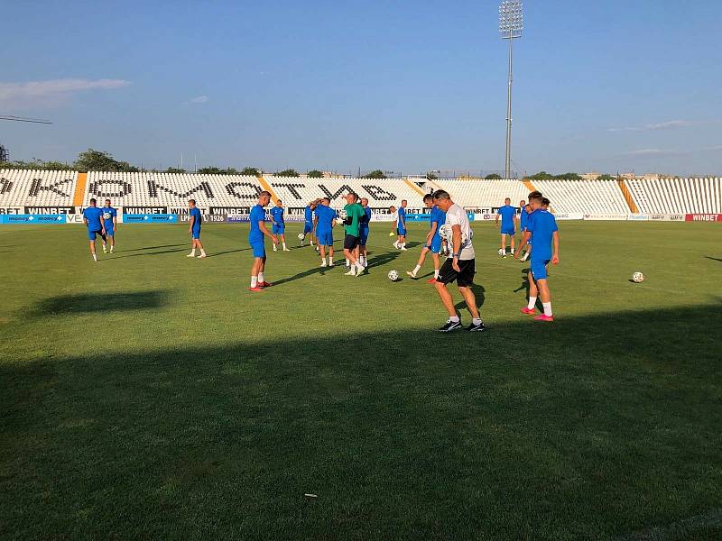 Fotbalisté Slovácka se v bulharském Plovdivu chystají na první zápas druhého předkola Evropské konferenční ligy.