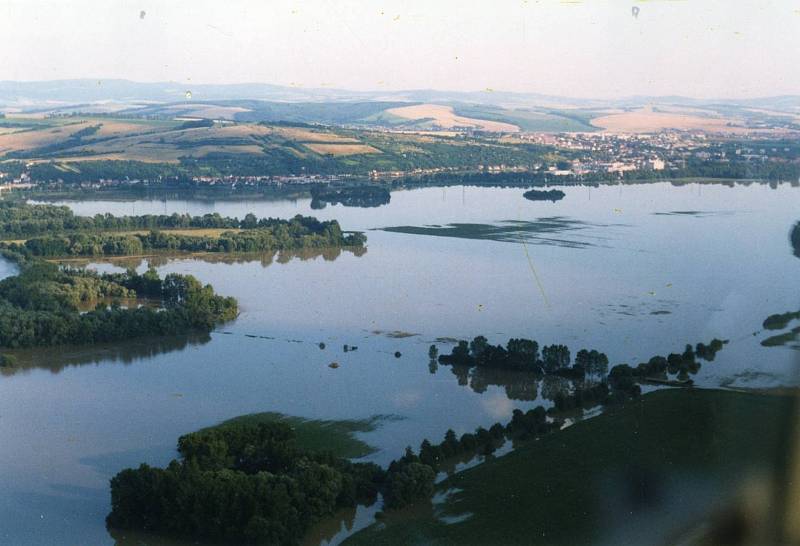 Povodně v Uherském Hradišti v roce 1997.