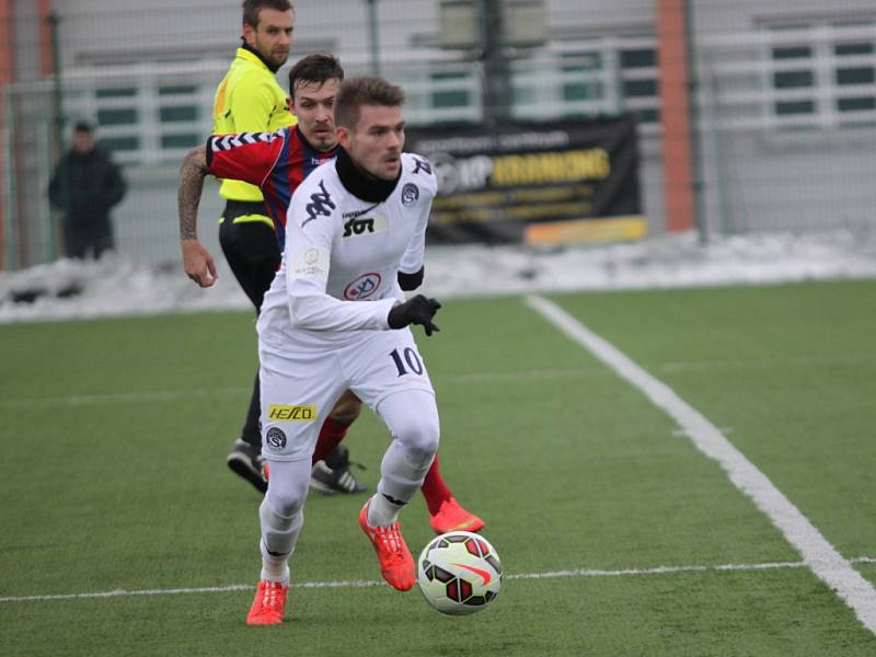 Staré Město Fotbal 1. FC Slovácko - FK Senica. Přípravný zápas.  Na snímku střelec vítězné branky Luboš Kalouda.