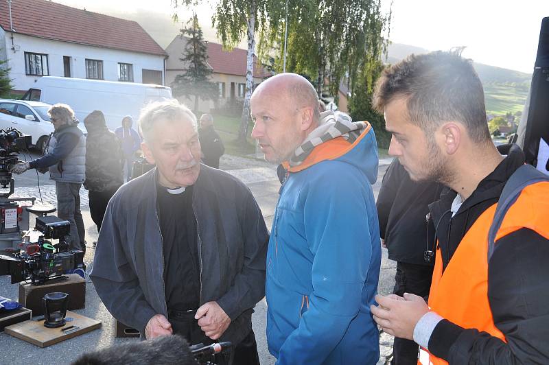 Natáčení filmu Tichý společník v okolí Uherského Brodu