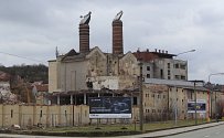 Další fáze demolice bývalého pivovaru v Jarošově; 20. února 2024