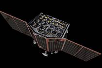 Vesmírná sonda Plato s uhlíkovými panely, které vzniknou ve firmě 5M v Kunovicích.