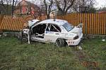 Místo havárie při Autogames Rallye závodech u Lopeníku, kde zemřely čtyři dívky.
