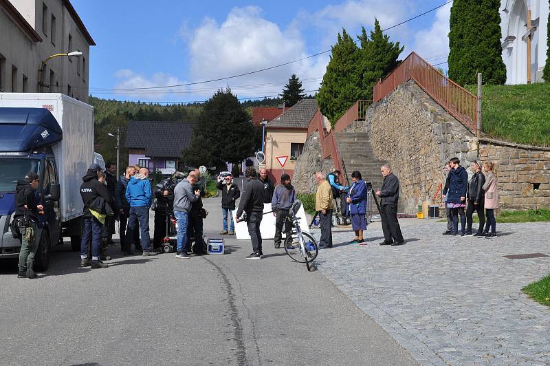 Natáčení filmu Tichý společník v okolí Uherského Brodu