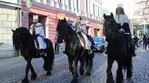 Tříkrálový průvod s koňmi i velbloudem křižoval Uherským Hradištěm.