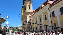 Národní cyrilometodějská pouť před velehradskou bazilikou 5. července 2020.