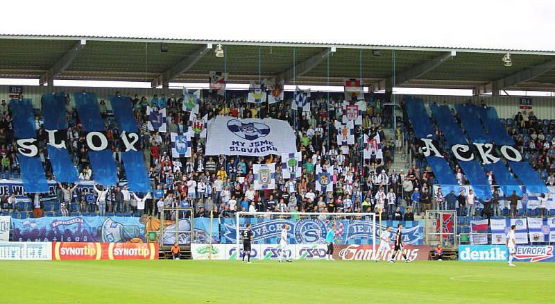 1. FC Slovácko - FK Příbram. Fanoušci Slovácka.