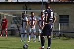 Fotbalisté Slovácka (modré dresy) v úterním přípravném zápase zdolali Zlaté Moravce 1:0.