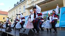 Na Slováckých slavnostech vína se představil i mikroregion Dolní Poolšaví v parku před uherskohradišťskou obchodní akademií.