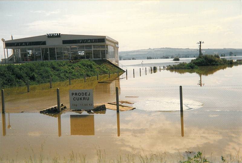 Povodně ve Starém Městě v roce 1997.