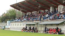 Fotbalisté Slovácka (modré dresy) v přípravě na novou sezonu zdolali druholigový Třinec 2:0.