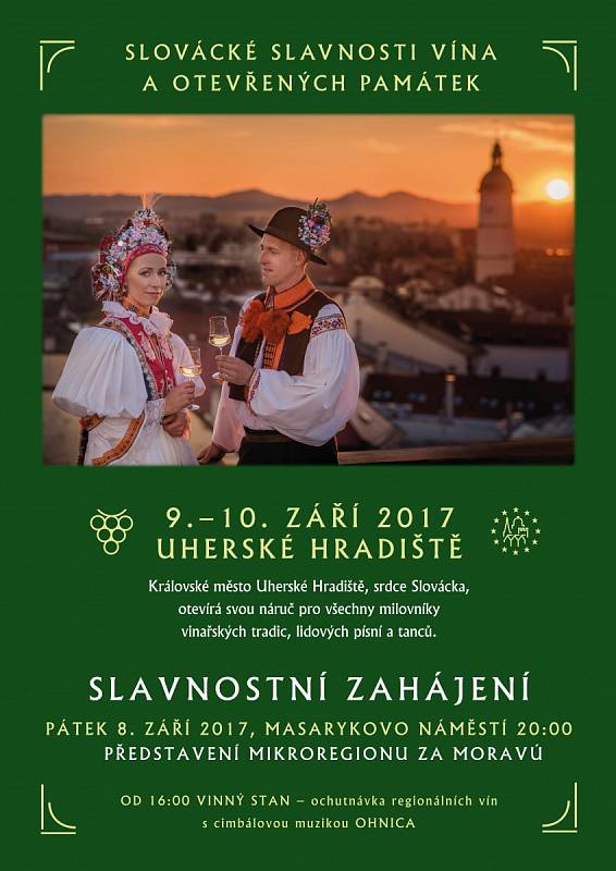 Plakát Slováckých slavností vína a otevřených památek, 2017