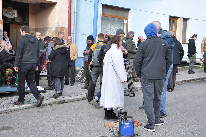 Natáčení filmu Tichý společník v okolí Uherského Brodu