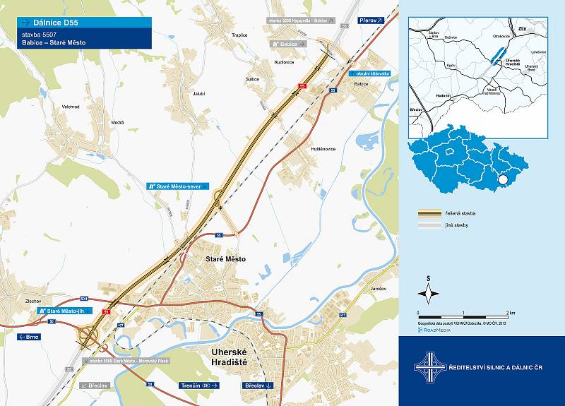 Zahájení stavby úseku dálnice D55 mezi Starým Městem  Babicemi.