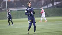 Přípravný zápas. 1. FC Slovácko - HS Kroměříž 7:1 (Slovácko v tmavém). Libor Došek.