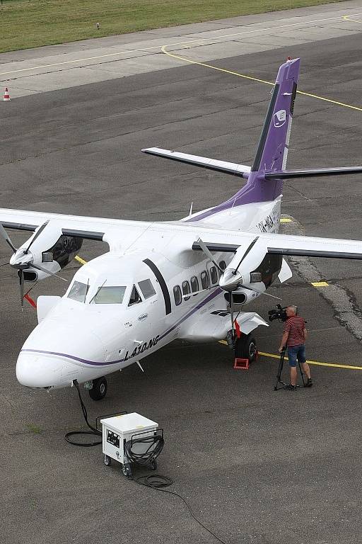 Letadlo L 410 NG firmy LET Aircraft Industries na letišti v Kunovicích.