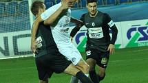 1. FC Slovácko - FK Jablonec. Zleva Luděk Pernica, Libor Došek a Michal Trávník.