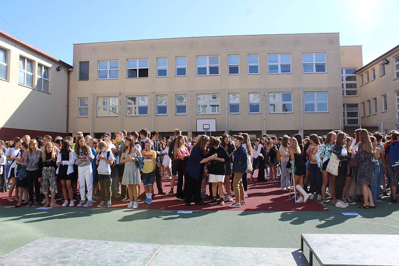 Zahájení školního roku na nádvoří Gymnázia Uherské Hradiště