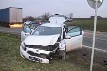 Po srážce dvou osobních aut u Uherského Brodu skončily dvě ženy v nemocnici