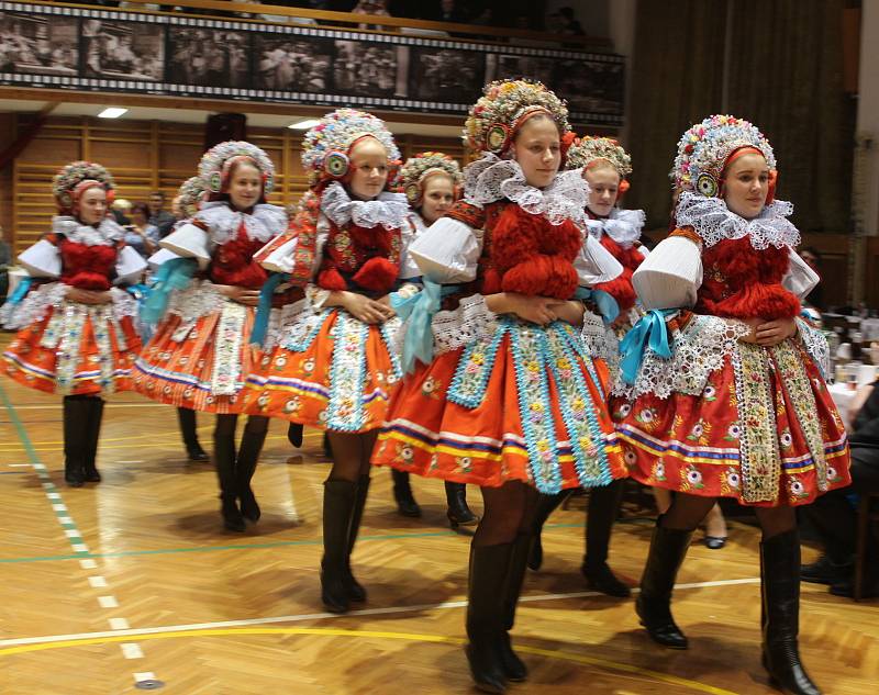 Krojový ples ve Vlčnově s představením legrútského ročníku a letošního krále Davida Chaloupky.