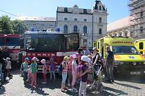 Masarykovo náměstí v Uherském Hradišti hostilo hasiče, policisty i zdravotníky.
