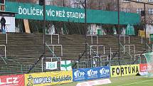 Fotbalisté Slovácka (v modrých dresech) v 16. kole FORTUNA:LIGY zvítězili v Ďolíčku nad pražskými Bohemians 1905 3:1.