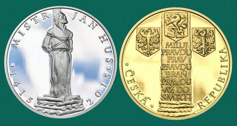 Šestisté výročí upálení Jana Husa připomenou také dvě další kolekce. Každá obsahuje tři jednouncové či půluncové medaile z ryzího zlata nebo čistého stříbra. 