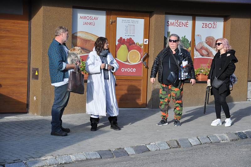 Natáčení filmu Tichý společník v okolí Uherského Brodu