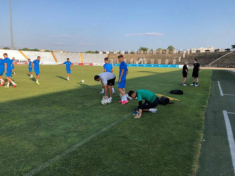 Fotbalisté Slovácka se v bulharském Plovdivu chystají na první zápas druhého předkola Evropské konferenční ligy.