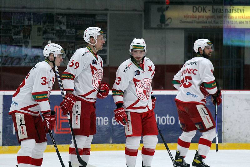 Hokejisté Slavie hostili ve 25. kole Chance ligy v Edenu tým Vsetína.