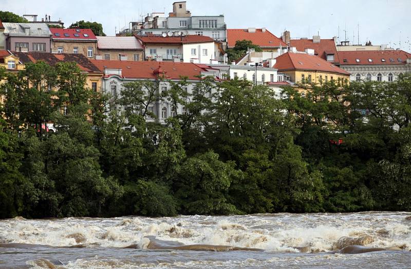 Povodně v Praze v úterý 4. června. 