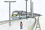 Splněný sen. Jedna z ilustrací Janise Mahbouliho v knize Pohádky z nádraží.
