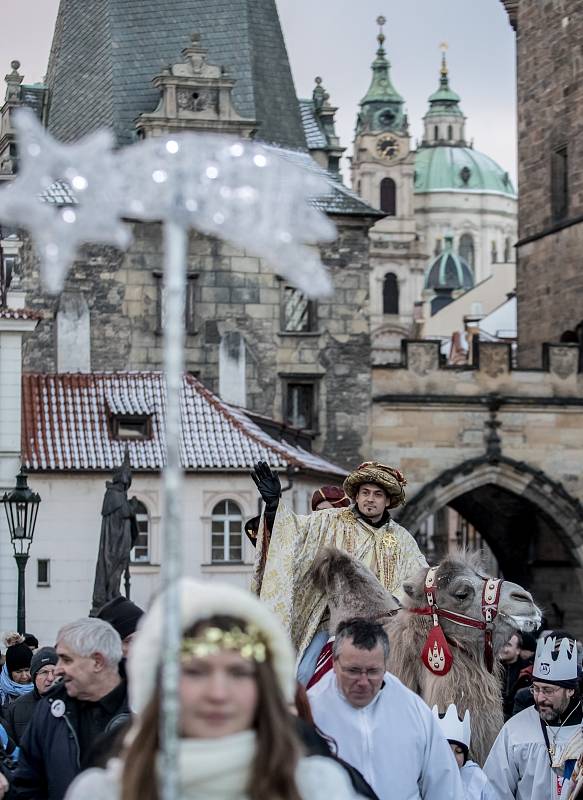 Průvod Tří králů prošel centrem Prahy.