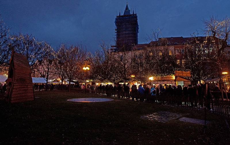 Vánoční osvětlení - Staroměstské náměstí a Pařížská ulice.