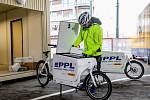 Electric e-bikes went to the center of Prague.  The capital opened the first cyclodepo for consignment delivery.