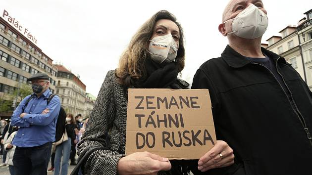 Demonstrace 'Hrad za hranou, republika v ohrožení' na Václavském náměstí v Praze.