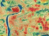 Snímky Prahy, Paříže a Milána zveřejnila Evropská kosmická agentura (ESA). Zobrazují tepelné ostrovy ve městech.