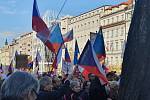 Demonstration on Wenceslas Square on October 28, 2022.