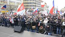 Demonstrace v Praze 30. ledna 2022.