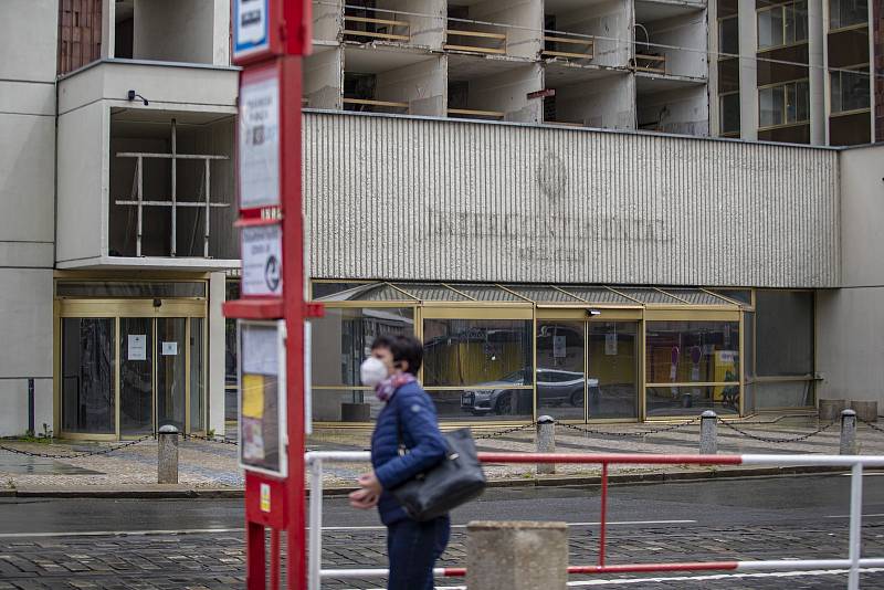 Rekonstrukce hotelu InterContinental 25. května 2021 v Praze.