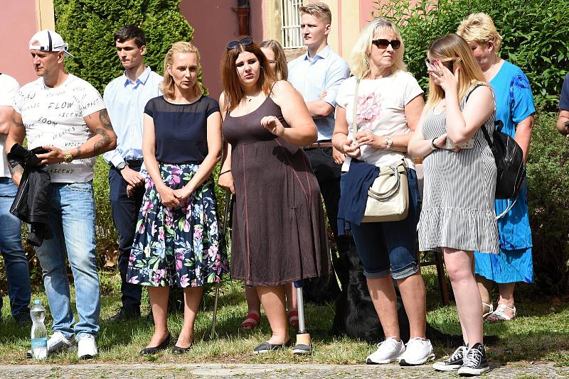 Ze slavnostního slibu nových příslušníků středočeské policie na nádvoří Muzea Policie ČR v Praze.