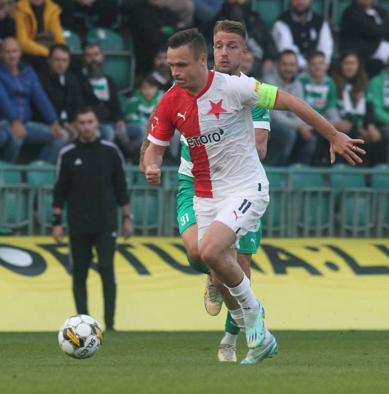 Z vršovického derby Bohemians - Slavia 1:4.