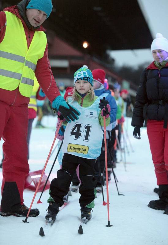 Pražský pohár v běhu na lyžích v Ski Parku Chuchle 4. února.