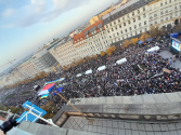 Demonstrace Česko proti strachu, Václavské náměstí v Praze 30. října 2022.